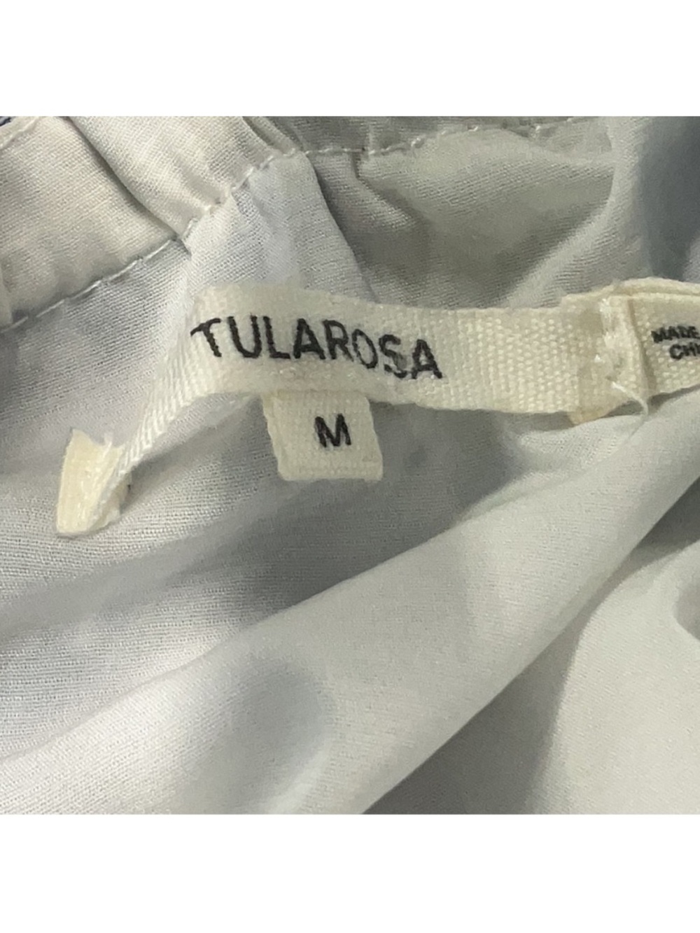 Tularosa Revolve Willa Hi-lo Surplice Neck dress blue scarf watercolor Medium - Picture 6 of 7